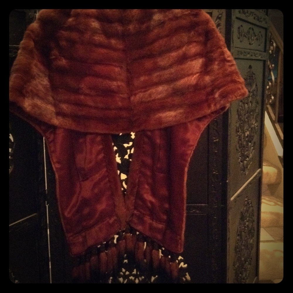 Vintage Brown Ermin Stole